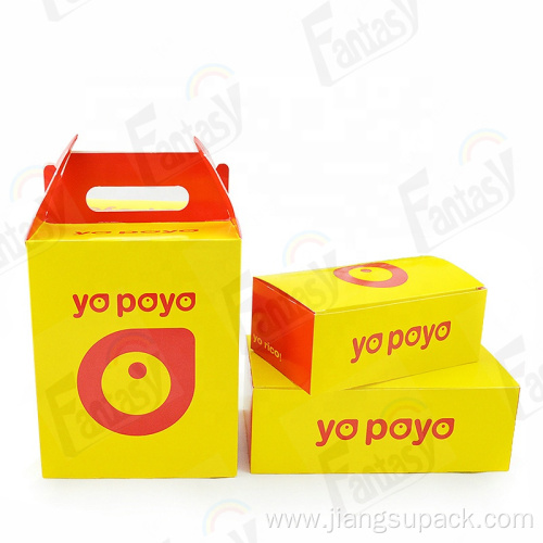 Custom Recycle Fried Chicken Packaging Box With Handle